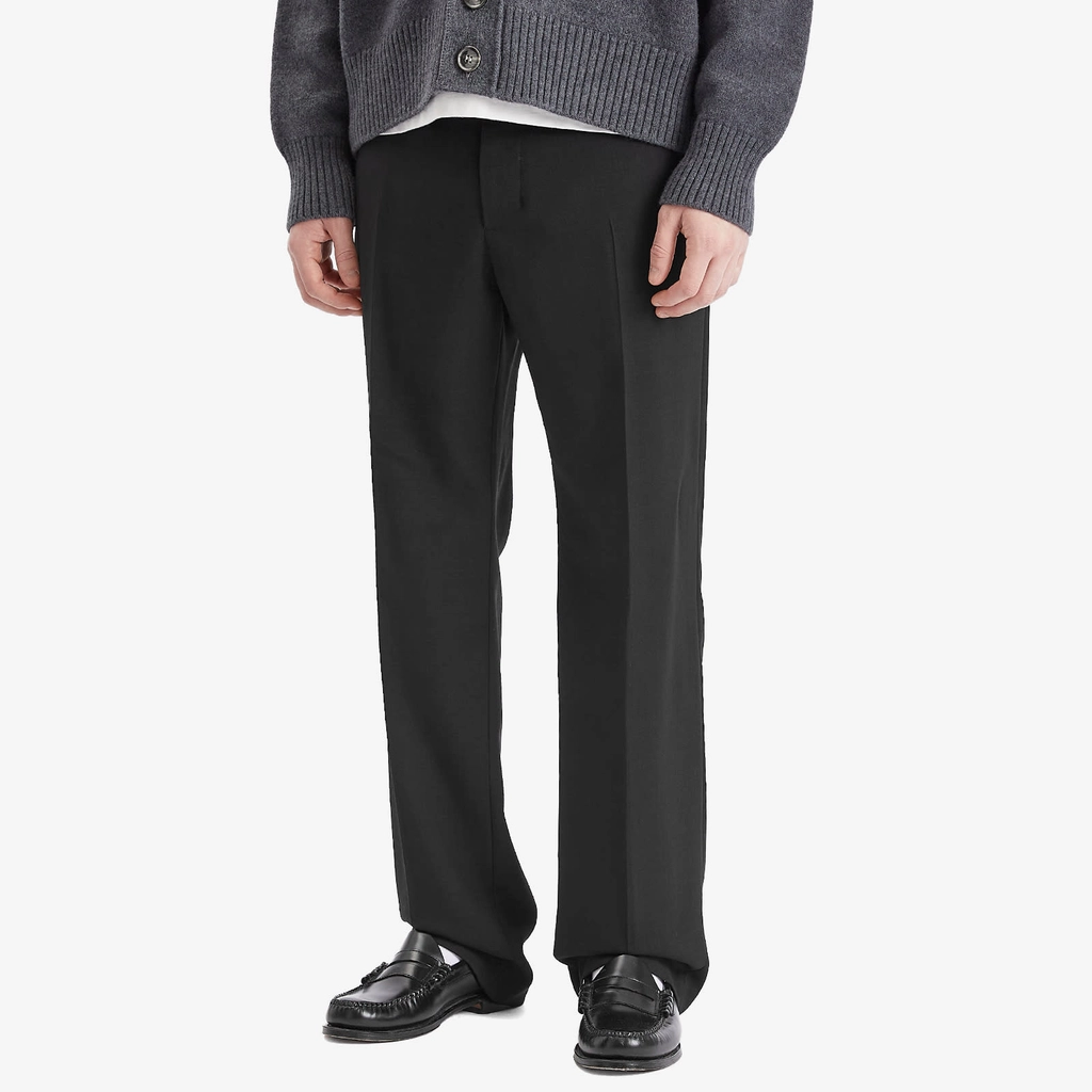 AMI Paris Men's Straight Fit Trousers Black